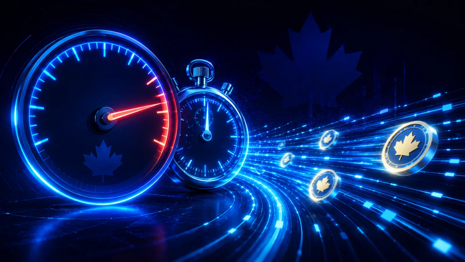 SpinQuest Canada fast redemption speedometer coins in fibre optic