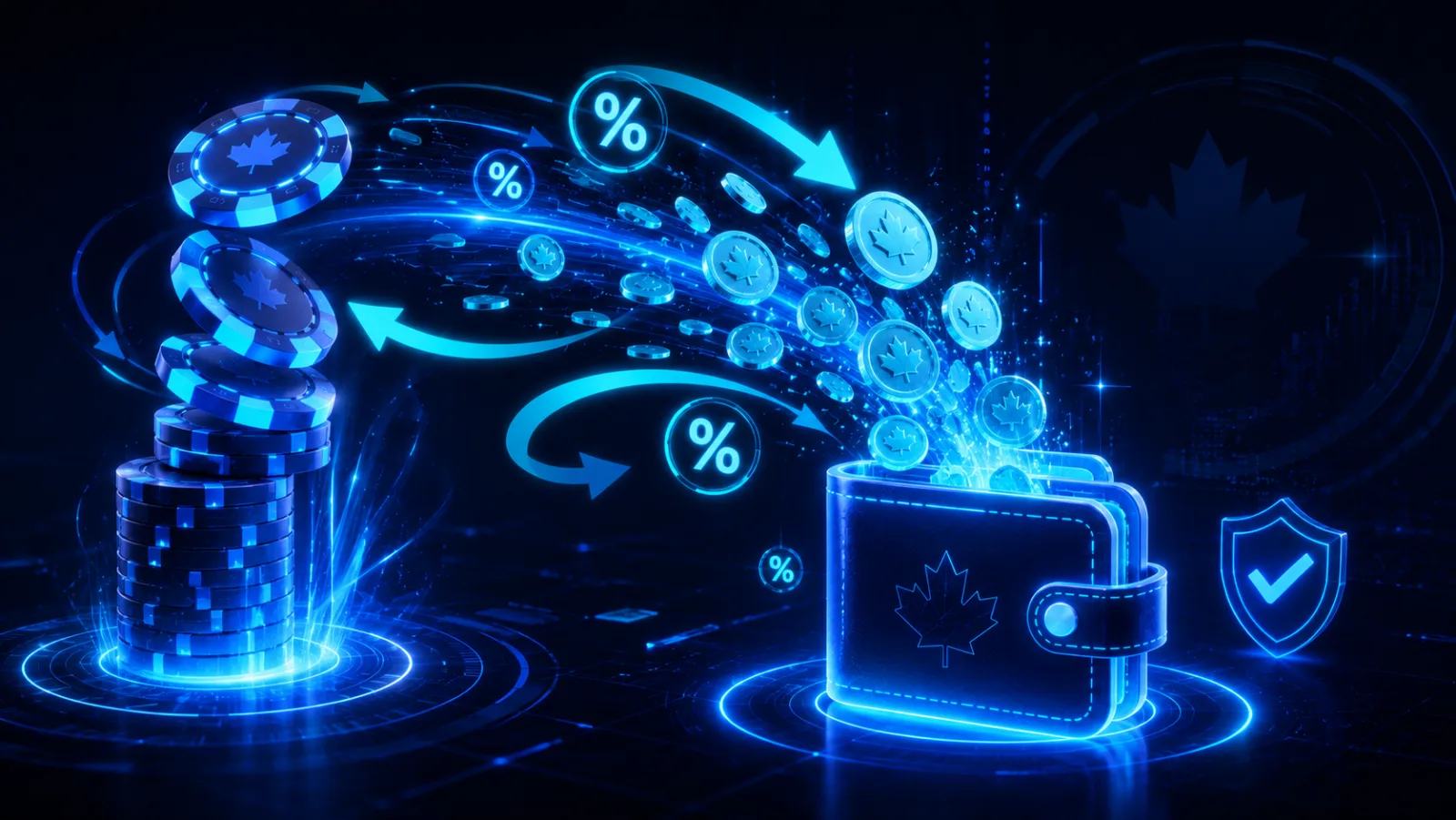 SpinQuest Canada VIP cashback coins pouring into wallet